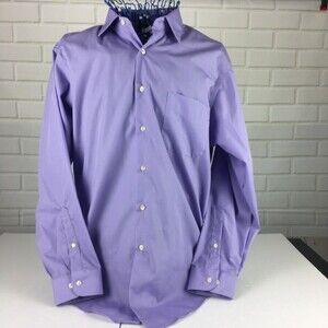 NICE Geoffrey Beene Purple Long Sleeve Dress Shirt mens 16" Neck 32 / 33